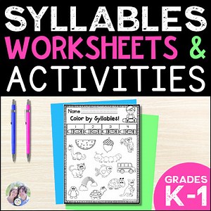 Counting Syllables Worksheet Syllable Sort Literacy Center Worksheets Activities