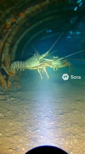 Lobster Territorial Battle Inside Wreck Captured