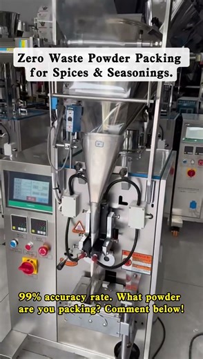 Zero Waste Powder Packing for Spices & Seasonings.#Packaging #Automation99% accuracy rate.