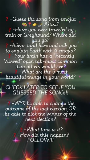 THE BRAIN 🧠 PARTY IS IN SESSION! Your daily invite to the coolest hang on TikTok. 🧩 Song riddle: Can you crack it? ⚡️WYR: Impossible choices only. 💭Soul-Searcher: Something to help you pause and think! Let’s get into it: drop your answers below! #fyp #wouldyourather #soulsearching #supportartists #avatars @Cooper Alan @Birgit ❌️ @ilovechrist2027 @Tubbs @DREAMTEAMstudios @✨💜✝️Linda O✝️💜✨ @Cooper Alan @Baconator @DIRTY DARRELL ❌ @Tony Tee @Layne