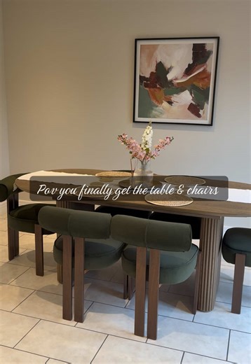 Excited for Our New Dining Table and Chairs!