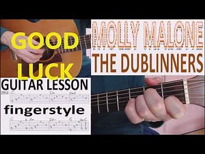 MOLLY MALONE - THE DUBLINNERS fingerstyle GUITAR LESSON