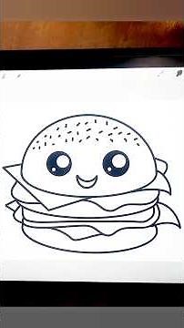 Comment Dessiner un Burger Kawaii Facile 🍔