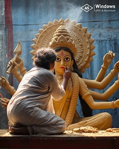They tried to stop her hands from creating. But those very hands now carve the face of the Goddess. Celebrating the women who changed, created and shaped. Khidki khol ke dekho - Shakti har jagah hai. #AISWindows #AIS #ChangeYourVision #KhidkiKholKeDekho #Navratri2025 #Sculptors #SeeDifferently #Strength | AIS Windows