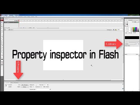 Property inspector in flash | Library panel in flash l Flash animation tutorial 3 step-by-step |