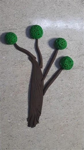 Simple tree clay art 🎄| Easy tree clay tutorial #shorts #ytshorts #explore #trending