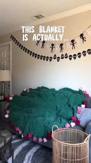 I’ve been eyeing this cute basket from Target for a while and it is a cute way to store multiple blankets! When I roll up my Surprise Bouquet Blanket, it is extra cute as living decor! (Yes, I’m still working on crocheting my own basket, it’s just taking some time) If you were looking to commission one of these blankets from me by the way, my commissions are finally open! Check out my link.tree to watch my “How much is my crochet?” YouTube videos for more details. Yarn: #bernatblanketyarn in dee