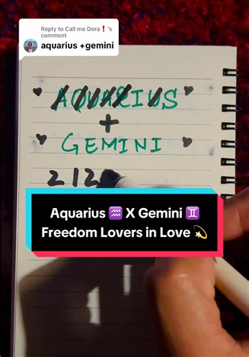 Replying to @Call me Dora❗ Aquarius ♒ Gemini ♊ Love Compatibility When Aquarius and Gemini come together, it feels like two free spirits finally finding someone who truly understands them. Both signs are ruled by air, so communication flows naturally and conversations never get boring. Gemini brings curiosity, fun, and playful energy, while Aquarius adds originality, vision, and deep thinking. This bond is built on friendship first, which makes their love strong and long-lasting. They give each