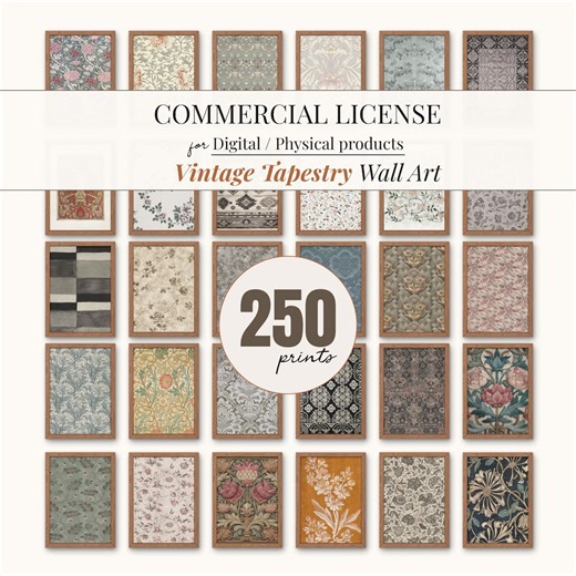 250 Vintage Tapestry Wall Art Prints Bundle | Commercial License | Digital Download - Etsy Canada
