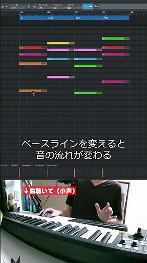 【初心者向け音楽理論入門編179】お前も「分数コード」使わないか？音の流れを自在に操れ。【エモい曲／作曲／かっこいい／初心者／DTM／打ち込み／MIDI／コード進行】#shorts