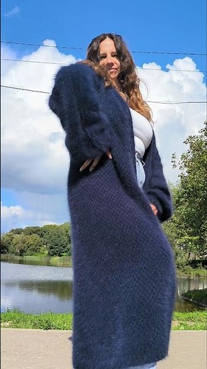 Long fluffy angora cardigan to order 🔥 any color, link in bio 💕