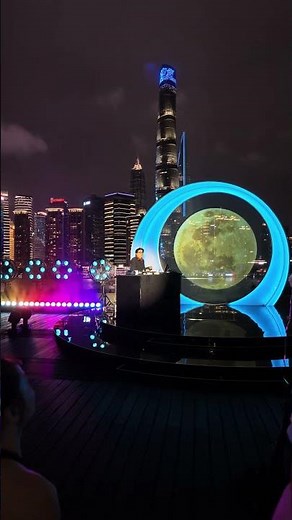 Cyberpunk Terrace Beats in Shanghai! 🌃🔥 #Shorts