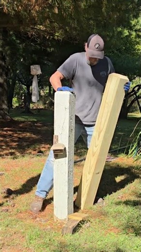 Installing a driveway gate-add support post #shorts