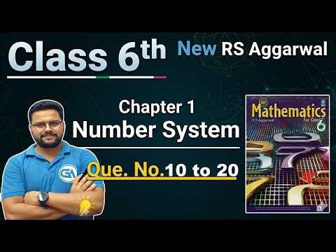 Class 6 Maths RS Aggarwal New Edition 🔥 | Chapter 1 Number System | Ex 1A Q10–Q20