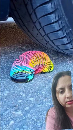 Asmr crushing crunchy and soft things by car tyres #satisfying #crushingtime #asmr