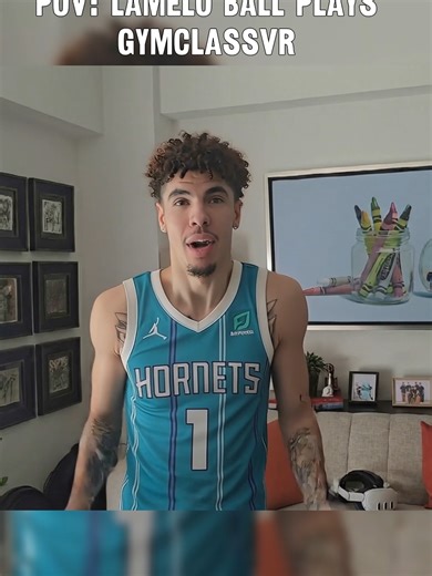 POV: Lamelo Ball playing VR #gymclassvr#vrfitness #basketball #vr #meta #ai #cardio #nba