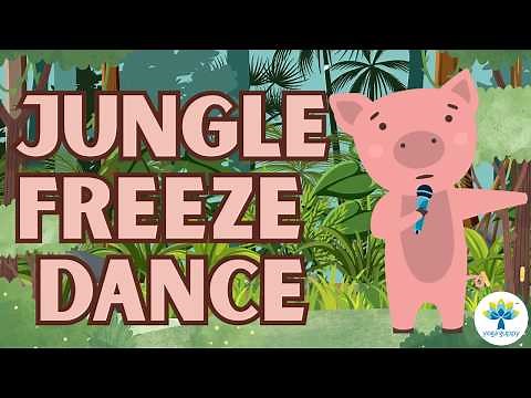 Jungle Yoga Freeze Dance | Warm Up | Action Song for Kids | Yoga Guppy by Rashmi Ramesh