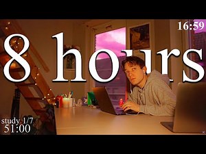 LIVE-SPECIAL from Belgium | 8-HOUR study with me in GENT📚⛈️ rain sounds & pomodoro timer 60 & 10