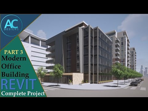 Modern Office Building | Part 3 | Complete Step by Step | Revit Project Tutorial