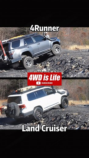 Toyota 4runner vs Land Cruiser - Offroad suspension flex comparison #offroad #4runner #landcruiser