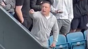 Leeds fans poke fun at Millwall supporter 'on a trampoline' as video goes viral