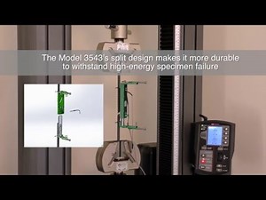 Rebar testing through failure using a rugged extensometer (Epsilon Technology - Model 3543)