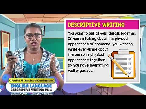English Language - Grade 5: Descriptive Writing Pt. 1