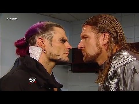 Jeff Hardy And triple h backstage Smackdown 5 december 2008