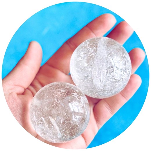 Clear Quartz Crystal Spheres, Ethically Sourced Crystals, Rainbow Quartz Ball - Etsy