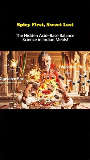 Spicy First, Sweet Last: The Acid–Base Balance Science Behind Indian Meals #FoodOrder