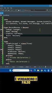 Record Type no Delphi na Prática 🚀 #delphi #windows #delphiparainiciantes #cursodelphi #coding