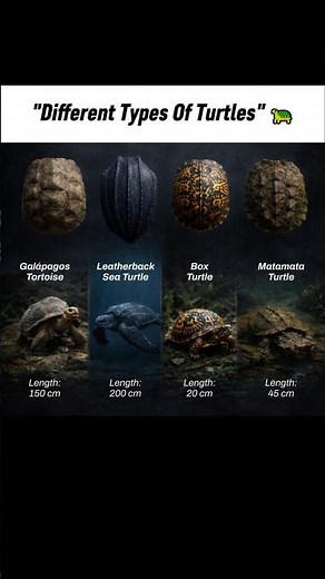 Different types of turtles 🐢