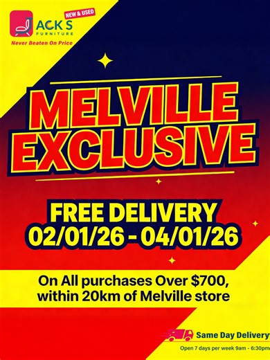 Exclusive Free Delivery at Jacks Furniture Melville