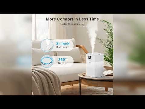 Review: JRD 4L Humidifiers for Bedroom, Cool Mist Humidifier for Large Room, 40H Runtime, 360°...