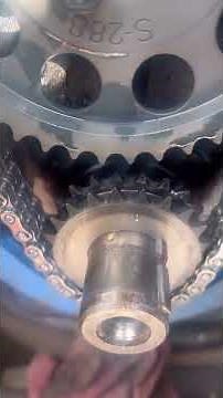 86 Chilton book. Chevy 350 / 86 305 crank. Timing chain gear alignment install. #chevy #timing #SBC