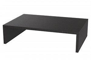 Convenience Concepts Designs2Go Small Monitor Riser in Black Wood Finish