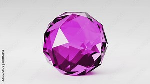 Glass transparent sphere element rotation. Geometric 3d looping animation background Stock Video