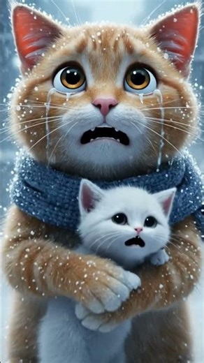 LEFT TO FREEZE A CAT CRYING IN A DEADLY SNOWSTORM 😭❄️ #emotionalvideo #sadcat #kucingsedih #cat