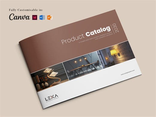 Product Catalog Template: Pricing Guide, Modern Design for Canva, Indesign, Word (A4 Size) - Etsy