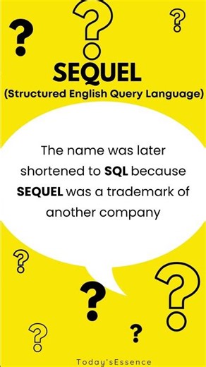 Did You Know? 🤯 SQL Was Originally Called SEQUEL!