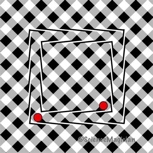 Exploring what it looks like by adding a very basic rolling ball animation to this optical illusion. The large squares do not tilt. #illusion #opticalillusion