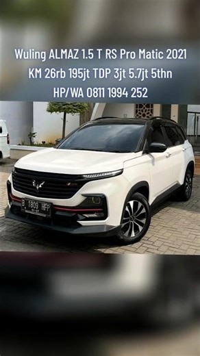 🔴 [SHORT] Wuling ALMAZ 1.5 T RS Pro Matic 2021 KM 26rb 195jt TDP 3jt 5.7jt 5thn?!
