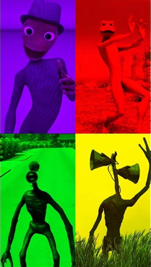 Siren Head vs Alien 👽 Coffin DanceMegamix Colour Challenge Combo Song Cover #allien #sirenhead #shor