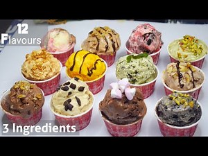 12 Unique Ice Cream Flavours in One Video 🍨 | Homemade & Easy / NILA'S CUISINE
