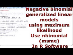 Negative binomial generalized linear models maximum likelihood Use nbinomial msme In R Software