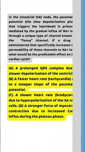 Pacemaker Potential and heart rate regulation #shorts #lifescience