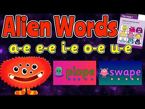 ALIEN WORDS PHASE 5: SPLIT DIGRAPHS 👽 PHONIC SCREEN PRACTISE 💚 Miss Ellis #alienwords