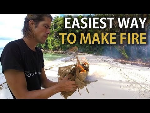 Easiest way to make fire on a desert island
