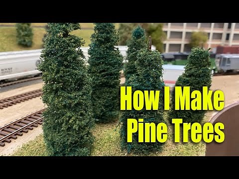 Johns Trains HO Pine Trees Cheap & EZ