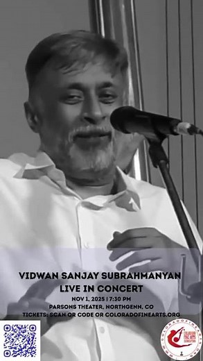 Sanjay Subrahmaniam Indian Classical Carnatic music Concert | CFAA | Denver CO | Nov 1st 2025